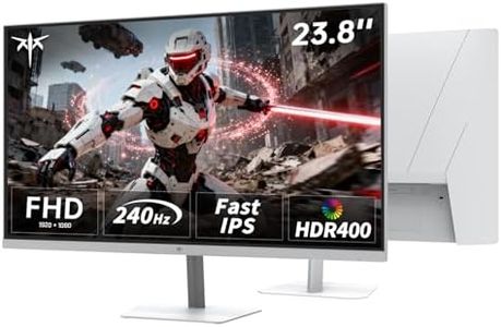 KTC Gaming Monitor 240Hz 24 Inch | FHD@240Hz | Fast IPS Panel | 1ms Response Time (MPRT) | 400 cd/㎡ Brightness, HDR400 | Adaptive Sync | 116% sRGB, 92% DCI-P3, ΔE＜2 | White | H24F7
