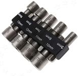 SING F LTD 9Pcs 1/4" Nut Driver Set Socket Adapter Metric Socket Impact Drill Bit 5 to 13mm