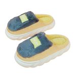 Richmen Unisex Winter Flip Flop Slipper for Men and Women Soft Faux Fur Slip On Indoor Home Slides Slipper for Bedroom Sandals (Grey.7uk)