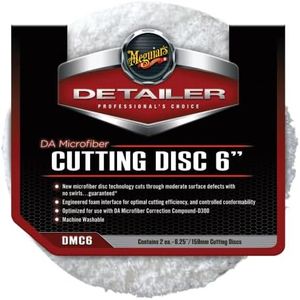Meguiar's DMC6 6" DA Microfiber Cutting Disc, (Pack of 2) , White