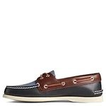 Sperry Men's A/O 2-Eye Boat Shoe, Navy Multi, 8.5 UK