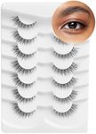 Cat Eye eyelashes Lash natural wispy, Frihappy false eyelashes, Wispy Strips, Faux Mink Lashes, black band lashes, pestañas postizas naturales, 7 pairs, Frihappy 2024 lashes #Danica