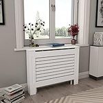 Ailgely Radiator Cover, Heating Cover Cabinet Heating Cabinet for Home, Bedroom, Office Matt Finished Slatted Design MDF 44.1"x7.5"x32.1"