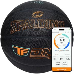 Spalding TF DNA Smart Basketball with Training App & 1-Year Subscription, Official Size 7 Men's Indoor/Outdoor Basketball, Tracks Shooting Performance & Training Metrics