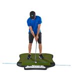 Fiberbuilt Golf 5'x4' Hourglass Pro Studio Mat Kit - Single-Sided Hitting Mat with Premium Fiberbuilt Grass Turf - Launch Monitor Tested - Indoor/Outdoor, Green, (T7R-5X4-Kit)