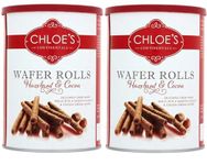 Wafer Rolls Chloe's Hazelnut & Cocoa Chocolate Crisp Smooth Crème Packs 2 x 400g