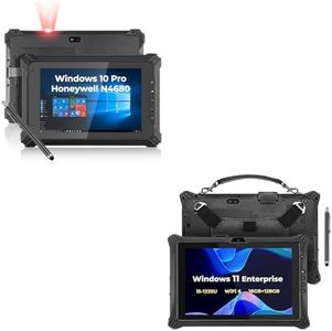 MUNBYN Rugged Windows Tablet with Barcode Scanner IRT06, 8 inch Windows 10 Pro, and High-End Rugged Windows Tablet IRT10, 10.1 inch Windows 11 IoT Enterprise