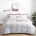 Dashing Fabrics Luxury 800 Fill Power Down Comforter White Goose Down 700 TC Baffle Box, All Season Comforter 100% Cotton Cover with 5 Years Warranty, 60x90