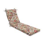 Pillow Perfect Indoor/Outdoor Multicolored Modern Floral Chaise Lounge Cushion