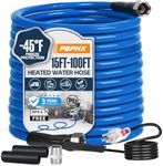 100FT Heated Water Hose for RV,Heated Drinking Water Hose with Thermostat,Lead and BPA Free,1/2"Inner Diameter,Temperatures Down to -40°F Self-Regulating,Blue Appearance