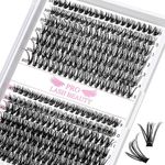 280 Pcs Individual Cluster Lashes 30D+40D D Curl 9-15Mix Lash Clusters DIY Lash Extension At Home Lashes That Look Like Eyelash Extensions (30D+40D-D,9-15mix)