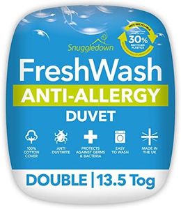 Snuggledown Freshwash Anti Allergy Double Duvet 13.5 Tog Winter Duvet Double Bed