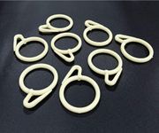 ProKart Premium Plastic Curtain Ring Hook for Doors Windows Bathroom Curtains 1.25 inch Ring Suitable for 1 inch Rod (off white, 25)