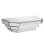 Howard Elliot Mirrored Floating Wall Shelf for Home Decor, Silver Wall Mounted Modern Glass Shelf, Wall Decorative Mirror Shelf for Living Room, Bathroom, Entryway Mirror Ledge (6"H x 16"W x 7"D)