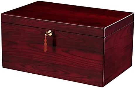 Howard Miller Remembrance Urn Chest for Human Ashes | Extra Large 925 Cubic Inch Cremation Memorial Box | High-Gloss Rosewood Hall Wood Jewelry & Keepsake Storage Chest Box Unit 12