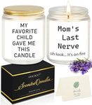 Gifts for Mom from Daughter Son, Best Mom Gifts, Funny Birthday Gifts for Mom, Mothers Day, Christmas Day, Cool Thanksgiving Gifts for Mom Stepmother Adoptive Mother, Mom's Last Nerve Candle(14oz)