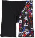 Speedo Boy's Skull Print V-Cut Jammer, Black, 14