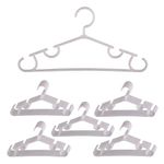 Kuber Industries Pack of 50 Hangers | Multi-Purpose Hangers for Wardrobe-Almirah-Cabinets-Closet | Hangers for Trouser-Skirts-Coat-Dresses-Ties | Plastic Clothes Hangers | 103 | White