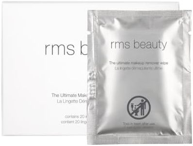 RMS Beauty The Ultimate Makeup Remover Wipes - Gentle Facial Cleansing Cloths with Moisturizing Organic Coconut Oil on Cotton Wipes, Cleanse Without Irritation & Safe Near Delicate Eye Area (20 Count)