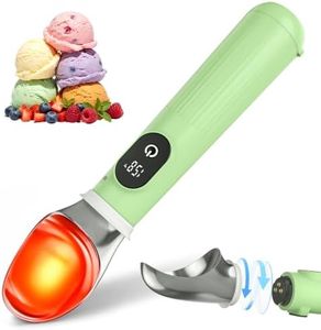 Heated Ice Cream Scoop, Rechargeable Electric Scooper for Hard Ice Cream
