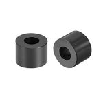 uxcell ABS Round Spacer Washer 3.2mm ID 7mm OD 5mm Length for M3 Screws Block Black 500Pcs, for 3D Printer TV Wall Mount Outlet Pegboard Motorbike