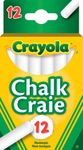 Crayola 12 Swan White Chalk Arts & Crafts (51-0312)