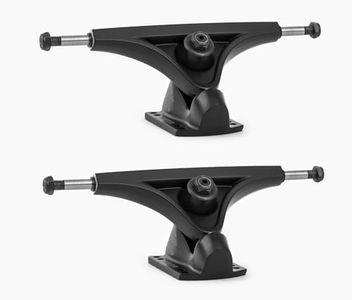 Bear Trucks Gen 6 Grizzly Longboard Trucks, Black, 155mm 50° - 85a Grey Bushing, Black/Grey