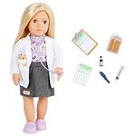 Doll OG Profession - Noemie The Vet 18" - 18-inch Vet Doll with Plush Hamster Assistant!
