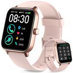 Quican smartwatch Upgraded, Smart Watch with Alexa & Bluetooth Call for Women and Men, Fitness Activity Tracker, Compatible with Android iPhone Phone, IP68 Waterproof (Pink, 1.8 inches)