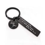 Geeice Drive Safe Keychain, I Love You I Need You Here With Me Keychain Gifts for Boyfriend Husband Dad Girlfriend and Family Members, Drive Safe-a, Large