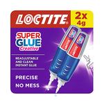 Loctite Super Glue Pen for Precise Application, Superglue Gel Dries Clear for Invisible Repairs, Clear Glue for Vertical Surfaces, 2x4 g