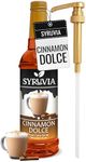 Syruvia Cinnamon Dolce Coffee Syrup - 25.4 fl oz Premium Coffee Flavoring Syrup - Kosher Coffee Syrups, Gluten Free, No Coloring, Perfect for Drinks, Soda, Shakes, Desserts, & More With Syrup Pump