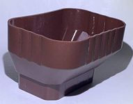 Aquabarrel 3x4 to 2x3 Gutter Downspout Reducer | Downspout to Downspout Adapter (Brown)