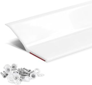 Greymond Garage Door Seal Top and Sides - TPE Weather Stripping Garage Door Seal Replacement Insulation, Easy Installation for DIY-White