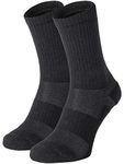 281Z Military Cotton Micro Crew Boot Socks - Cushioned Sole - Moisture Wicking - Odor Resistant - Hiking Trekking Outdoor, Black 2 Pairs, XS: men 3.5-7 / women 4.5-8