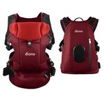 Diono Carus Complete, 4-in-1 Baby Carrier System with Detachable Backpack, from 3.2-15 kg, Red (2018 Model)