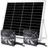 pqins 5 Inch Solar Powered Fan, Solar Exhaust Intake Fan Kit, IPX7 Waterproof Dual Fans with 13Ft On/Off Switch Cable, Cooling Ventilation for Greenhouse, Chicken Coop, Shed, Dog House, Outside