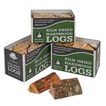 Kiln Dried Hardwood Logs, (24L), WoodSure Approved, for Wood Burners, Open Fires, Stoves, Pizza Ovens, Camp Fires and Chiminea (3 Boxes (72L))