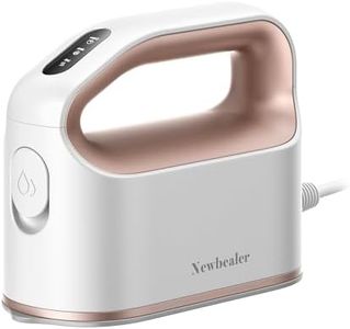 Newbealer Smart Steam Iron for Clothes - 1200W Professional-Grade Turbo Steam, 3 Steam & 3 Dry Heat Modes, 45s Heat-Up, 6oz Tank, Auto-Off, Nonstick Ceramic Soleplate for Home, RV & Hotel (Gold)