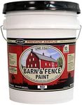 Jetcoat Red Premium One Coat Barn & Fence Paint, Livestock Friendly & Fade Resistant 100% Acrylic Barn Paint, Semi-Gloss Red (4.75 Gal.)