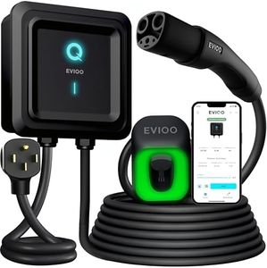 EVIQO Level 2 EV Charger - NACS Charger Compatible with Tesla - 40 Amp EV Level 2 w/NACS, 240V NEMA 14-50 EVSE, 25' EV Charging Cable