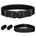 ZENGSUSU Tactical Duty Belts Law Enforcement for 30-45" Waist, 2.1-inch Utility Police Belt Adjustable Nylon Gun Belt Velcro Belt with 2 Belt Keepers