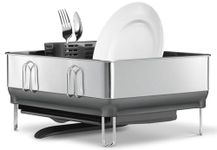 simplehuman Steel dishrack, Stainless Steel, Grey, Compact