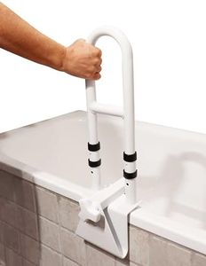 Pepe - Bathtub Handle Grab Bar and Safety Rails for Seniors, Height Adjustable (Bathtubs with Flat Rim ≥ 2-5.5"), Bathtub Handles for Seniors, Safety Grab Bar for Tub, Bathroom Grab Rails for Elderly