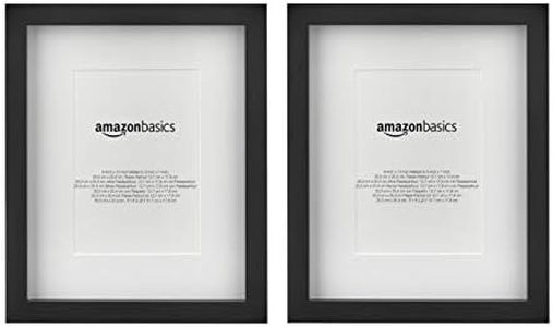 AmazonBasics Photo Frame with Mat, Black, 12.7x17.7cm