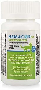 Nemacor Cat Tapeworm Plus | Cats 2-16 lbs | Vanilla/Yeast | 5 Tablets