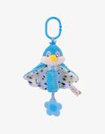 FabeKee My First Baby Toy,Soft Hanging Crinkle Squeaky Dangling Toy Car Seat Stroller Toys with Plush Animal C-Clip Ring for Infant Babies Boys and Girls (Blue)