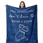 Yesbird Get Well Soon Gifts for Men, Gifts for Men, Get Well Soon Gift, Inspirational Gifts, Surgery Recovery Gifts, Sympathy Gift, Well at Least You Don't Have to Wear a Cone Blanket 130x150CM