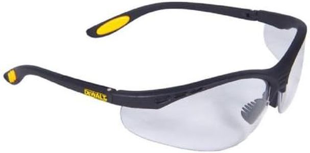 DeWalt Reinforcer DPG-58-1D Lunettes de protection avec revêtement rigide Protection 99,9% UVA/UVB Anti-brouillard Conforme norme EN166 Transparent