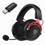 NUBWO Wireless Gaming Headset with Microphone for PS5 PS4 PC, 2.4G USB Wireless Headphone Headphones with Noise Cancelling Microphone for Computer, Laptop, Over Ear